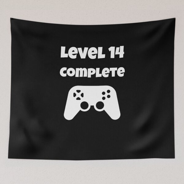 Item preview, Level 14 Completed - Funny 14th Birthday Video Game designed and sold by Superhero Gear.