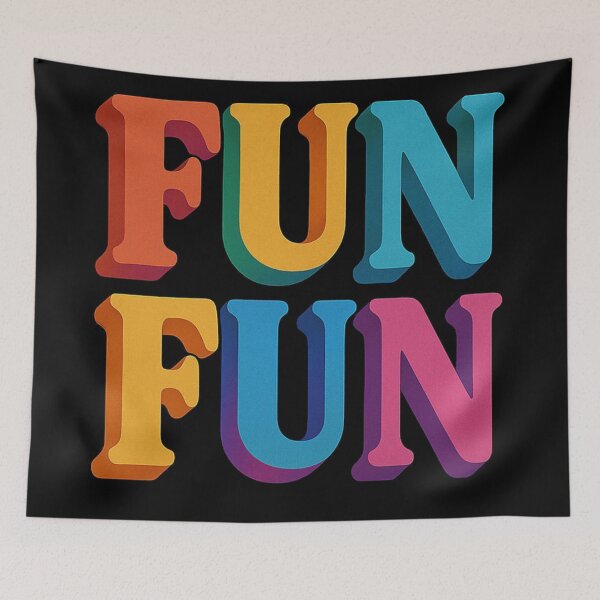 Item preview, Retro Colorful FUN Typography t-shirts designed and sold by pixelandpine.