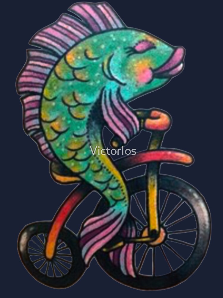 Fish on a Bike Graphic Tee in NATURAL WHITE