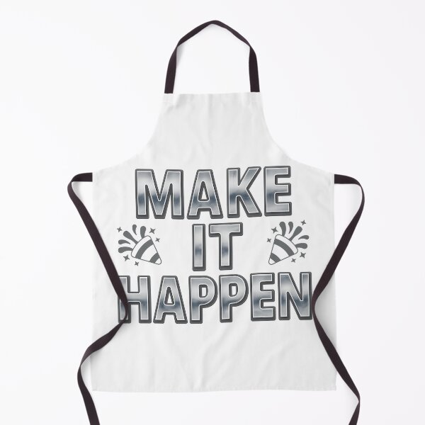 Item preview, MAKE IT HAPPEN – 3D Chrome Motivational Typography Design designed and sold by Hayir Design.