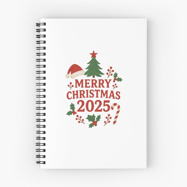 Item preview, Festive Illustration “Christmas 2025” Canadian Style – Modern Vintage Design with Christmas Tree, Santa Hat and Winter Atmosphere designed and sold by mocci10.