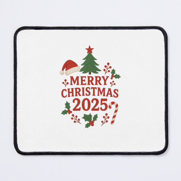 Item preview, Festive Illustration “Christmas 2025” Canadian Style – Modern Vintage Design with Christmas Tree, Santa Hat and Winter Atmosphere designed and sold by mocci10.
