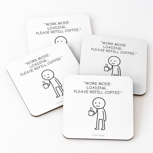 Item preview, Work Mode Loading Please Refill Coffee – Office Humor Mug | Tiny Mood Man designed and sold by eivicraft.