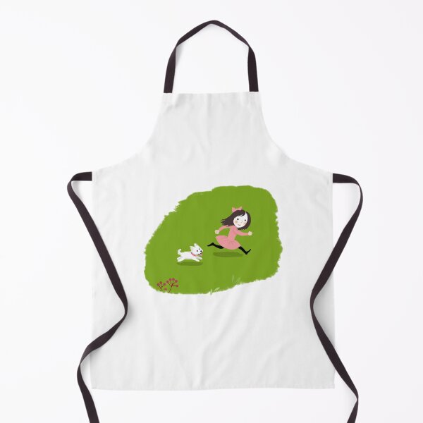 Item preview, The little girl and her little white dog. designed and sold by EmilyDouArt.