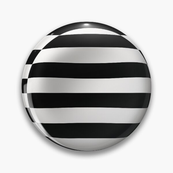 Item preview, Optical Illusion Sphere on Black and White Stripes – 3D Depth Art Geometric Abstract Desig Trippy Visual Perception Pattern designed and sold by AnTartstudios.