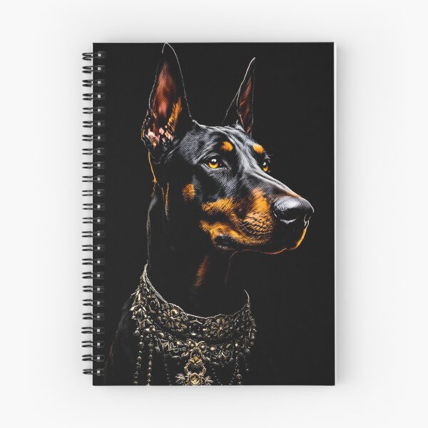 Item preview, Regal Doberman Halftone, designed for black fabrics designed and sold by SteadyRolling.