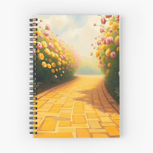 Item preview, Yellow Brick Road Leading Through Very Tall Yellow and Pale Pink Bloom Walls designed and sold by EmeraldeaDesign.