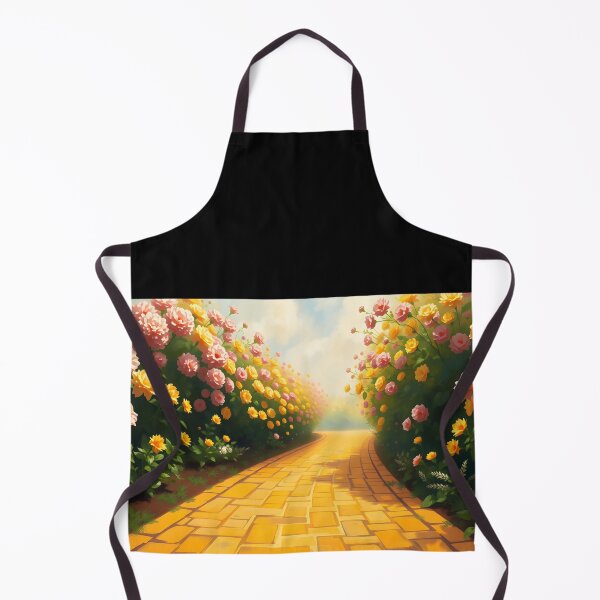 Item preview, Yellow Brick Road Leading Through Very Tall Yellow and Pale Pink Bloom Walls designed and sold by EmeraldeaDesign.