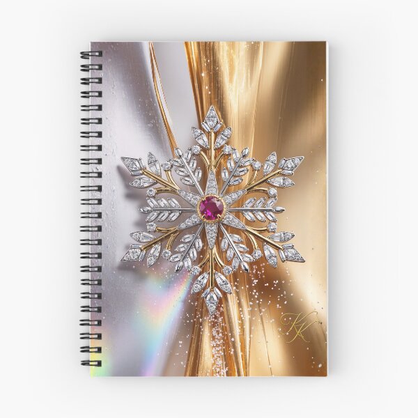 Item preview, Golden Ruby Snowflake Brooch ?? 黄金のルビー雪の結晶ブローチ ?? designed and sold by CamillaCreation.
