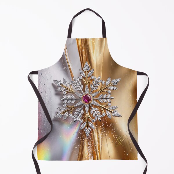 Item preview, Golden Ruby Snowflake Brooch ?? 黄金のルビー雪の結晶ブローチ ?? designed and sold by CamillaCreation.