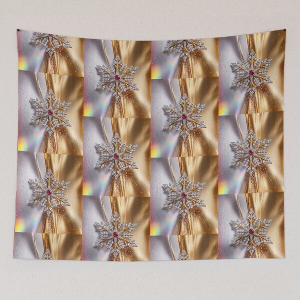 Item preview, Golden Ruby Snowflake Brooch ?? 黄金のルビー雪の結晶ブローチ ?? designed and sold by CamillaCreation.