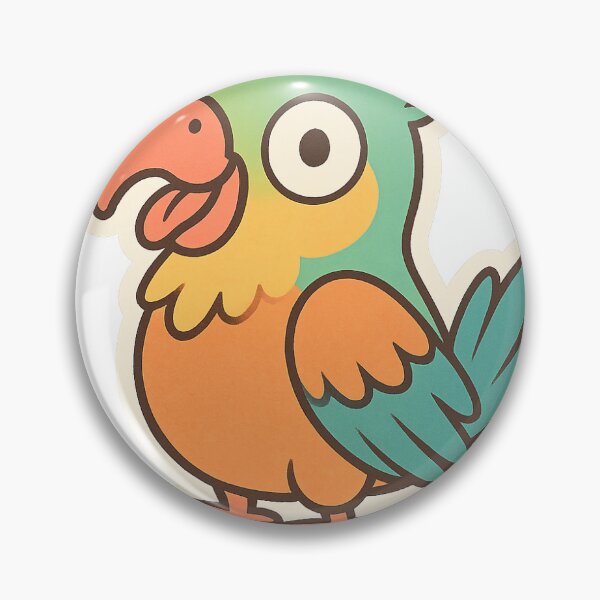 Artikelvorschau, Kawaii Silly Parrot Sticker entworfen und verkauft von StickMint.