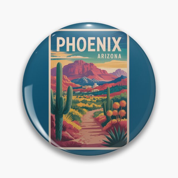 Item preview, Phoenix Arizona Illustration Travel Art Vintage designed and sold by KrisSidDesigns.