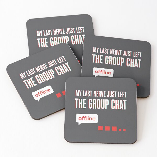 Item preview, My Last Nerve Left The Group Chat Typography designed and sold by Silent Watch Threads..