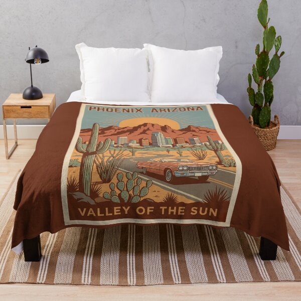 Item preview, Phoenix Arizona Sun Illustration Travel Art Vintage designed and sold by KrisSidDesigns.