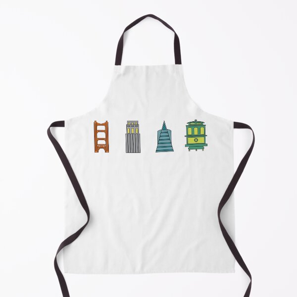 Item preview, The San Francisco Icons Colorful Illustrations: Golden Gate Bridge, Coit Tower, Transamerica Building, Cable Car designed and sold by PIXEL POP DESIGNS - Beyond the Norm!.