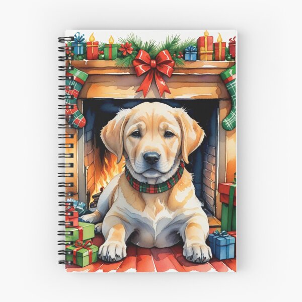 Item preview, Christmas Golden Labrador Retriever by the Fireplace designed and sold by Wags & Tails.
