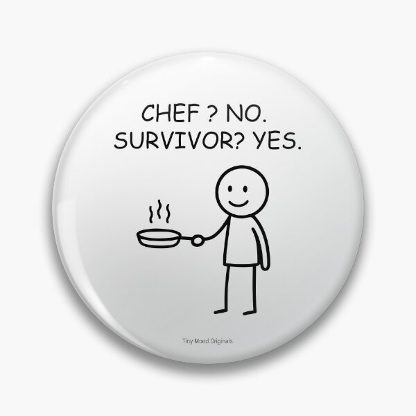 Item preview, Tiny Mood Man – Funny Cooking and Kitchen Humor Art designed and sold by eivicraft.
