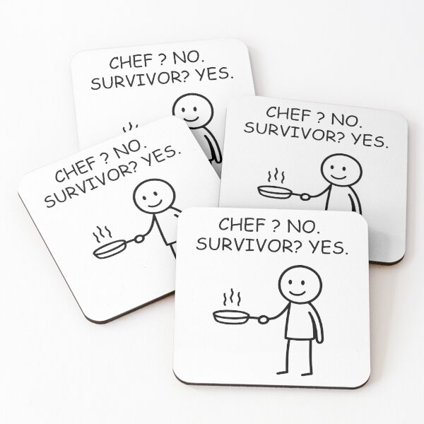 Item preview, Tiny Mood Man – Funny Cooking and Kitchen Humor Art designed and sold by eivicraft.