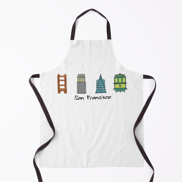 Item preview, The San Francisco Icons Colorful Illustrations: Golden Gate Bridge, Coit Tower, Transamerica Building, Cable Car designed and sold by PIXEL POP DESIGNS - Beyond the Norm!.