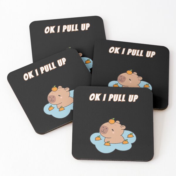 Item preview, Ok I Pull Up Capybara Oranges designed and sold by AnimalMemeHub.