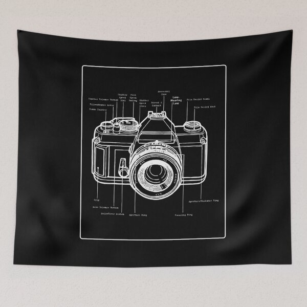Item preview, Vintage Film Cameras - Photography Lover Gift T-Shirt Camera Blueprint Design  designed and sold by 5lav.