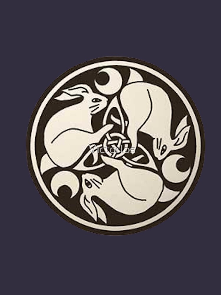 "Three Celtic Rabbits In A Circle" Zipped Hoodie by VictorIos Redbubble