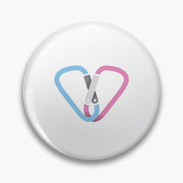 Item preview, Carabiner Blue Pink Heart Climbing  designed and sold by JENE (inkedbyjene & nosleepdummy).