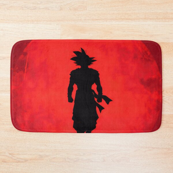 Item preview, Red Moon Warrior Silhouette – Dramatic Anime Inspired Art designed and sold by PosterFuel.