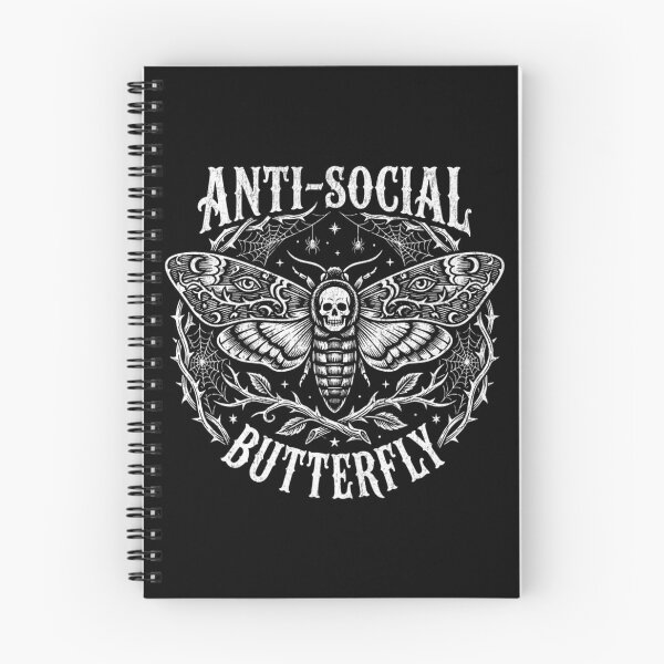 Item preview, Anti Social Butterfly – Vintage Goth Moth Introvert Aesthetic designed and sold by Mason-Pride.