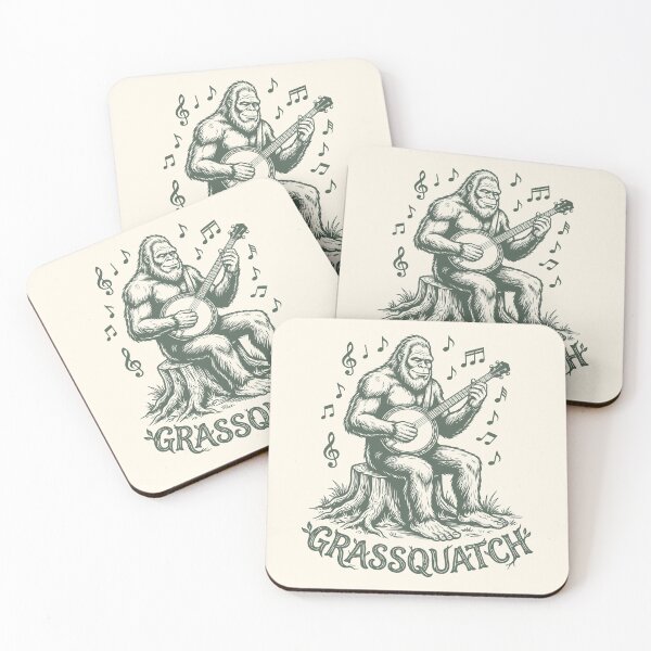 Item preview, Bigfoot Playing Banjo Grassquatch Bluegrass Music  designed and sold by Y-Vibes.