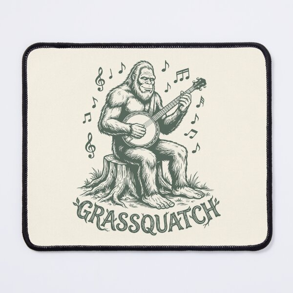 Item preview, Bigfoot Playing Banjo Grassquatch Bluegrass Music designed and sold by Y-Vibes.