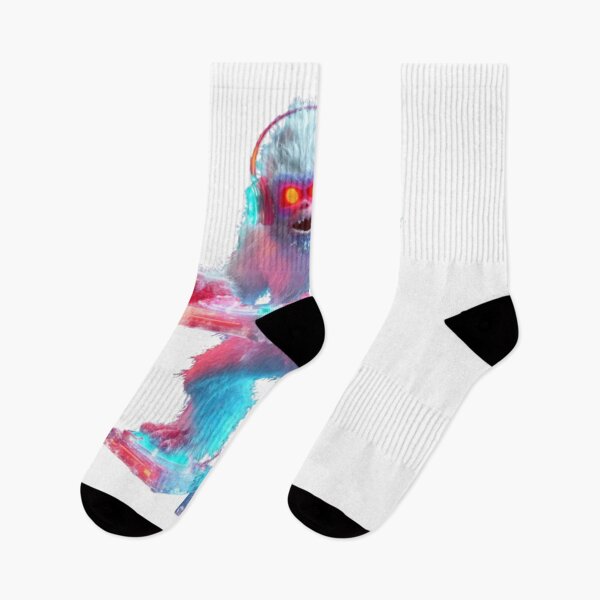 Item preview, Neon DJ Yeti Monster Christmas Party designed and sold by AlexLineArt.