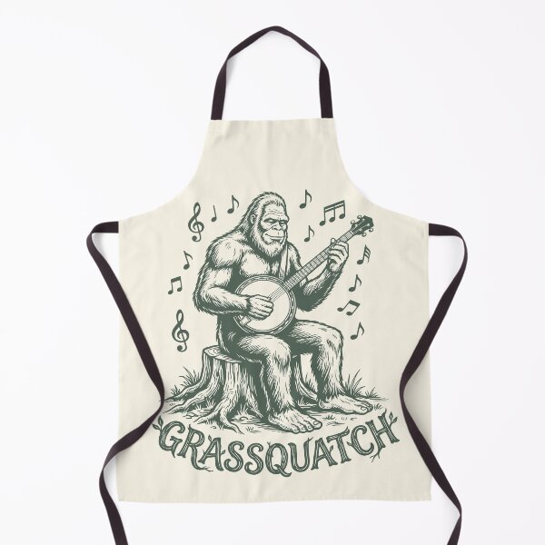 Item preview, Bigfoot Playing Banjo Grassquatch Bluegrass Music designed and sold by Y-Vibes.