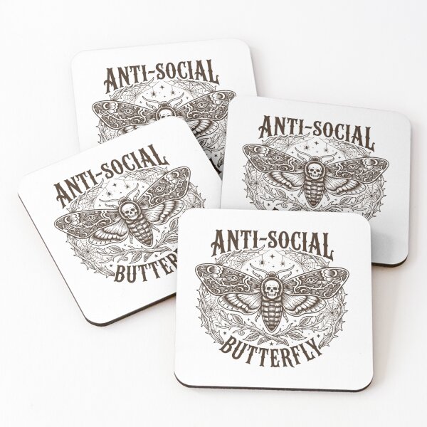 Item preview, Anti Social Butterfly – Vintage Goth Moth Introvert Aesthetic designed and sold by Mason-Pride.