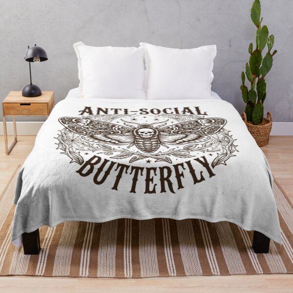 Item preview, Anti Social Butterfly – Vintage Goth Moth Introvert Aesthetic designed and sold by Mason-Pride.