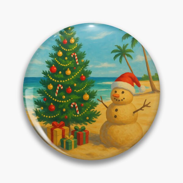 Item preview, Christmas at the Beach – Sandman and Holiday Tree Poster designed and sold by Sea Gem.