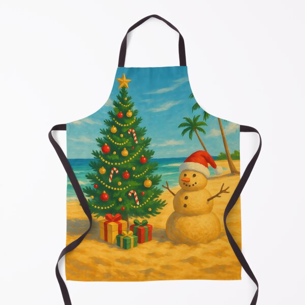 Item preview, Christmas at the Beach – Sandman and Holiday Tree Poster designed and sold by Sea Gem.