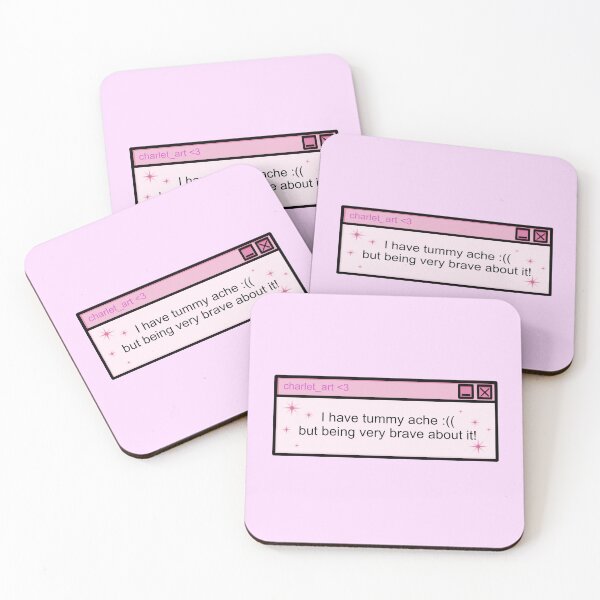 Item preview, I have tummy ache pink popup window  designed and sold by Charlet-Art.