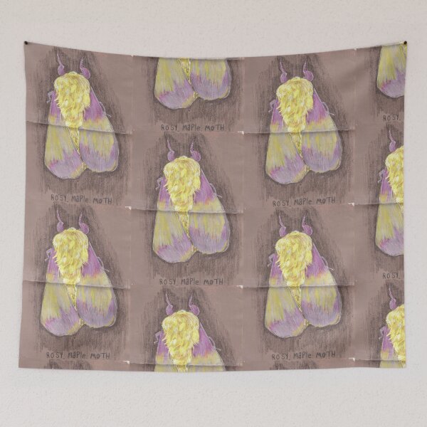 Item preview, Rosy Maple Moth designed and sold by HouseplantsAndScamps.