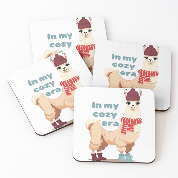Item preview, Cute Winter Llama “In My Cozy Era” Design | Cozy Aesthetic Kawaii Llama Art for Stickers, Mugs, Shirts & Gifts designed and sold by Chévere Nomad.
