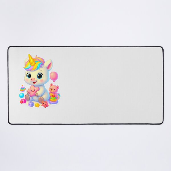 Item preview, Cute Kawaii Baby Unicorn Sticker with Toys designed and sold by RedStudioPRO872.