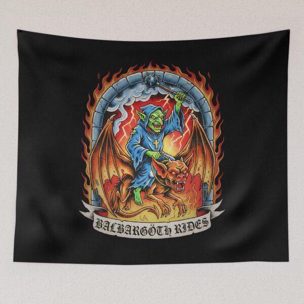 Item preview, Goblin Demon Rider - Vintage Fantasy Horror designed and sold by CoffinsArt.