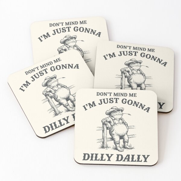 Item preview, I'm Just Gonna Dilly Dally Funny Frog Farmer  designed and sold by Y-Vibes.