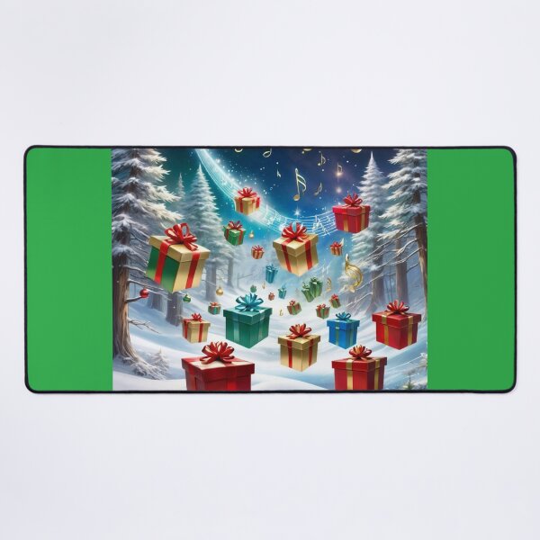 Item preview, Snowy White Tree Forest With Colorful Gifts And Music Notes designed and sold by Melantari Vizuns.