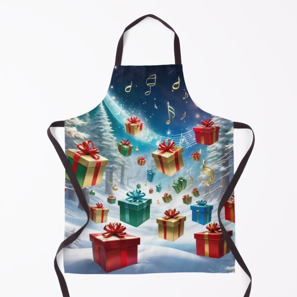 Item preview, Snowy White Tree Forest With Colorful Gifts And Music Notes designed and sold by Melantari Vizuns.