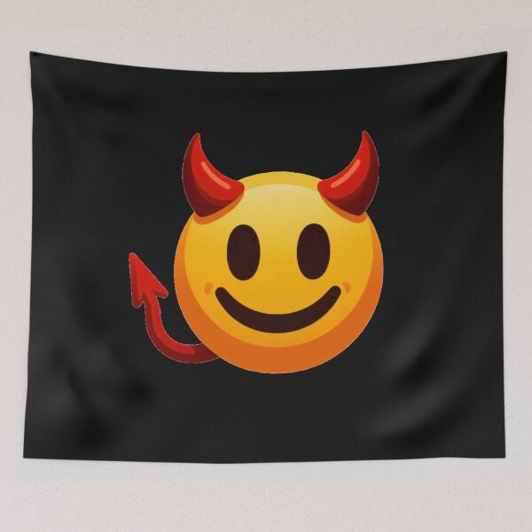 Item preview, Smiley Devil Emoji designed and sold by DeadThingsShop.