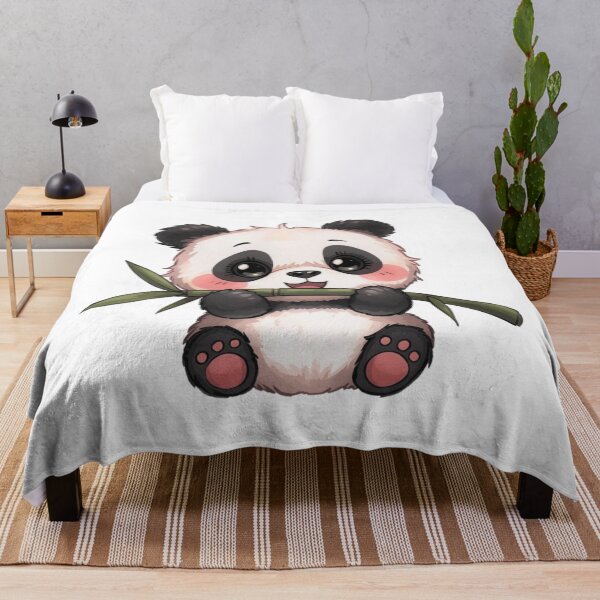 Item preview, Cute Chibi Panda with Bamboo designed and sold by HoneyBreezeCo.