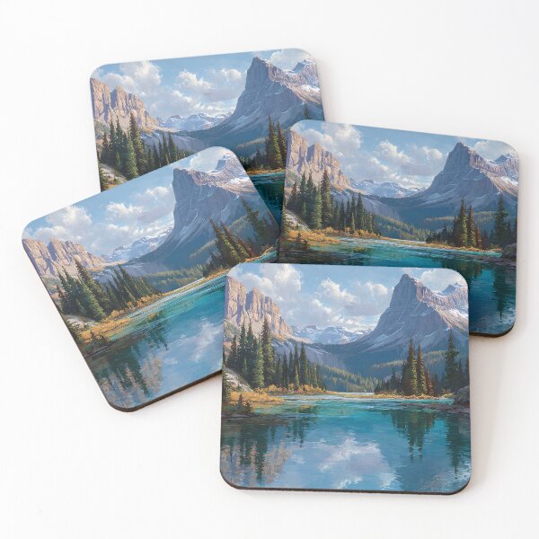 Item preview, Banff National Park Reflections – Painterly Style Landscape designed and sold by daila70.