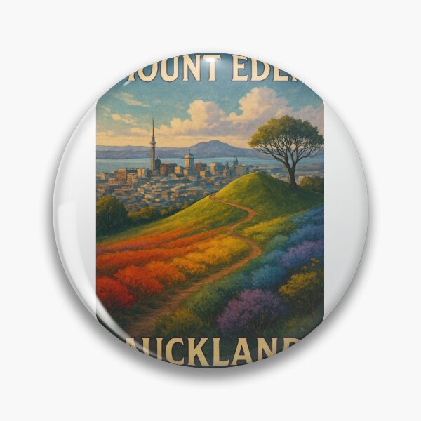 Item preview, Mount Eden Volcano Peak with Auckland CBD Sky Tower designed and sold by Aryabek.